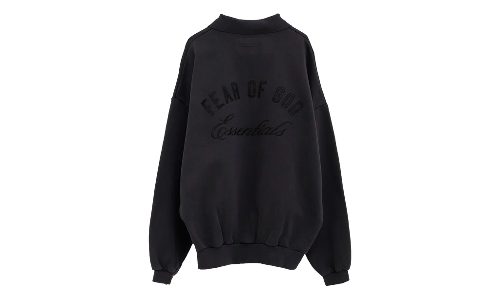 Embroidered Classic Polo Sweatshirt "Vintage Black" 192HO252042F