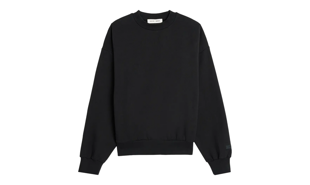 CLASSIC FIT FLEECE CREWNECK "Jet Black" 192AS252040F