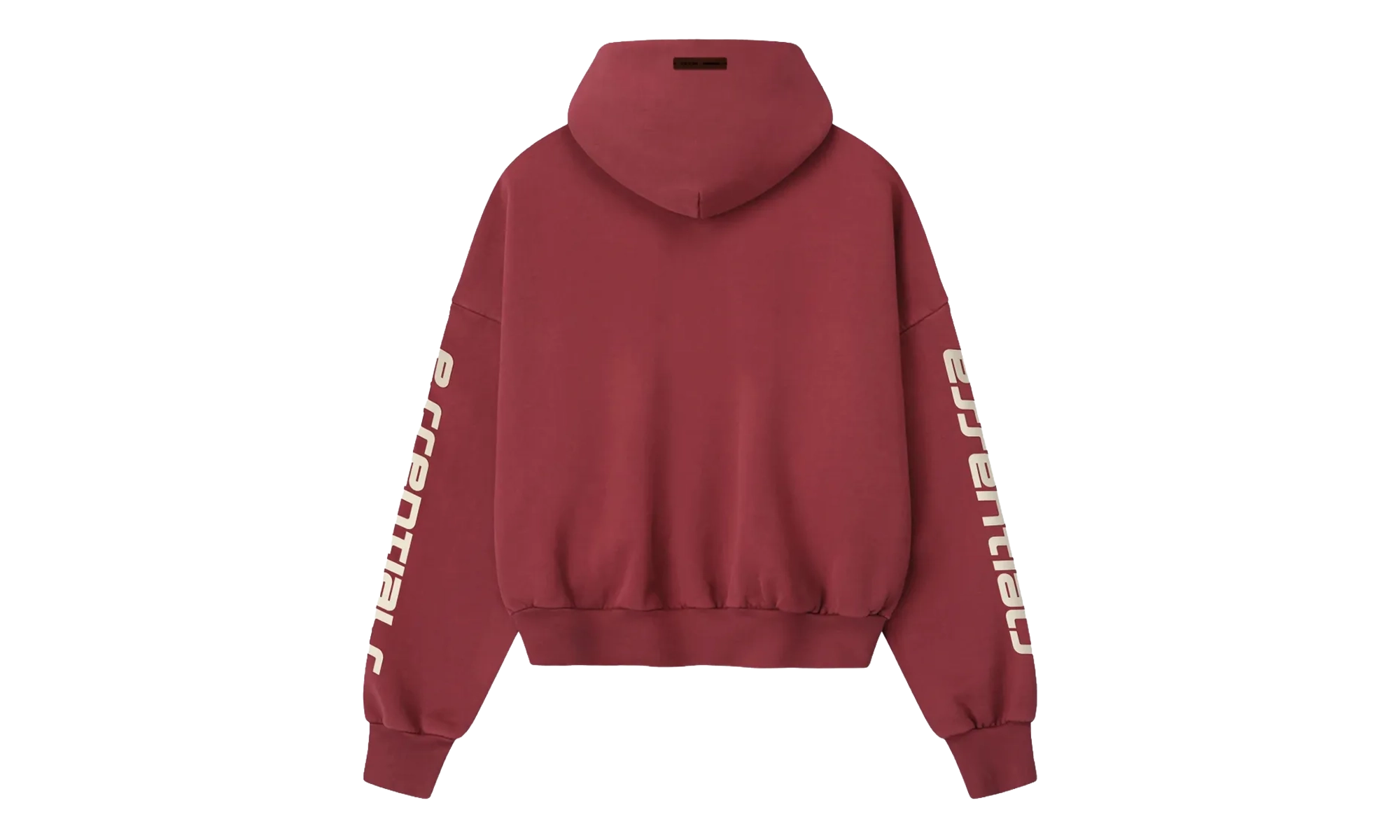 Cropped Relaxed Pullover Hoodie "Crimson" 192HO256901F