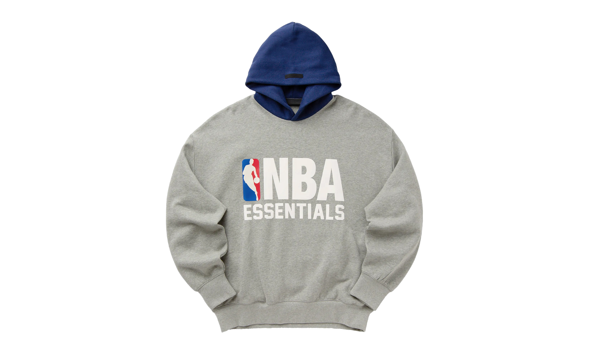 NBA SPORTS FIT HOODIE "CONCRETE HEATHER / ESTATE BLUE" 192NB256402F