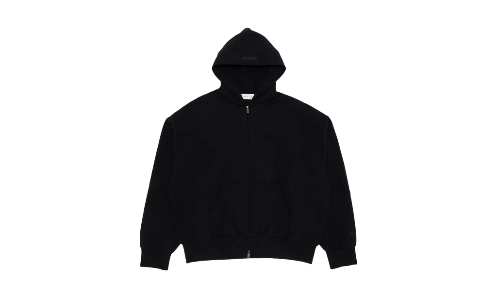 CLASSIC FLEECE ZIP UP HOODIE "JET BLACK" 192AS254780F